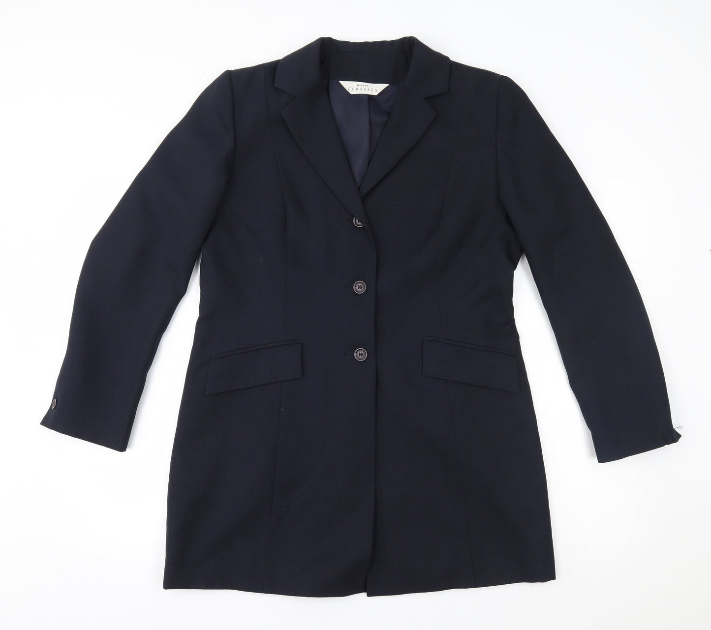 modern classics Womens Blue   Overcoat Blazer Size 14