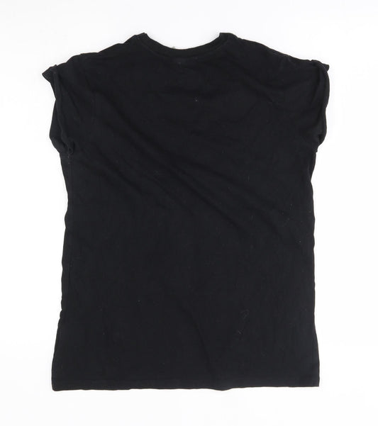 ASOS Womens Black   Basic T-Shirt Size 4  - female forever