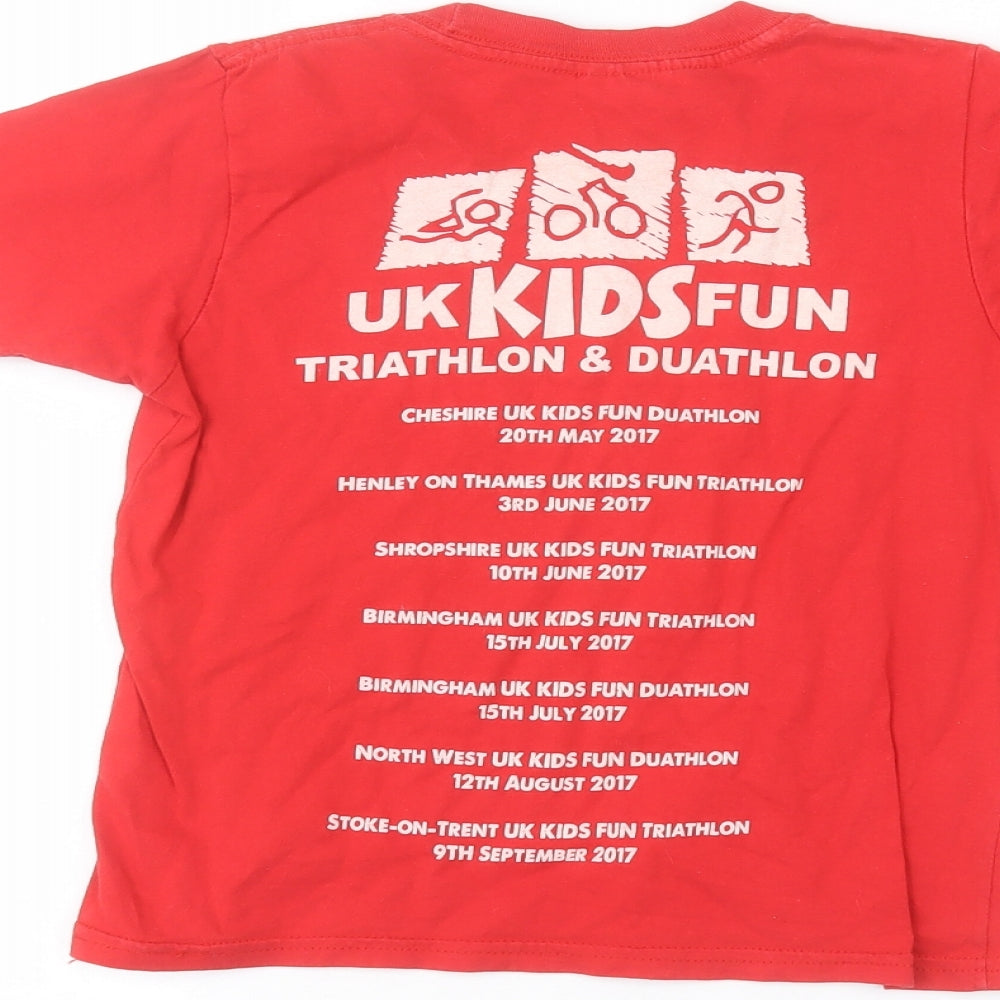 Gilden Girls Red   Basic T-Shirt Size S