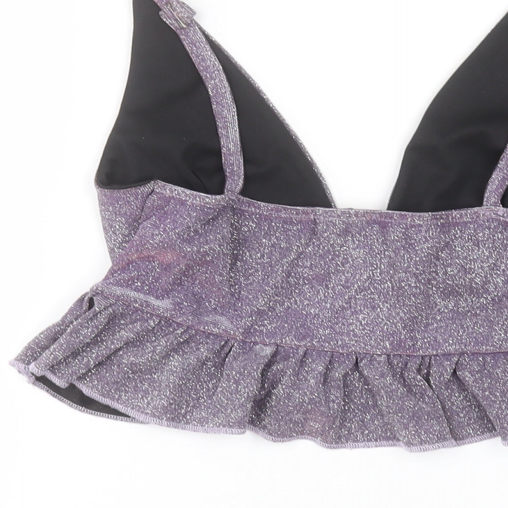 In the Style Womens Purple   Basic T-Shirt Size 10