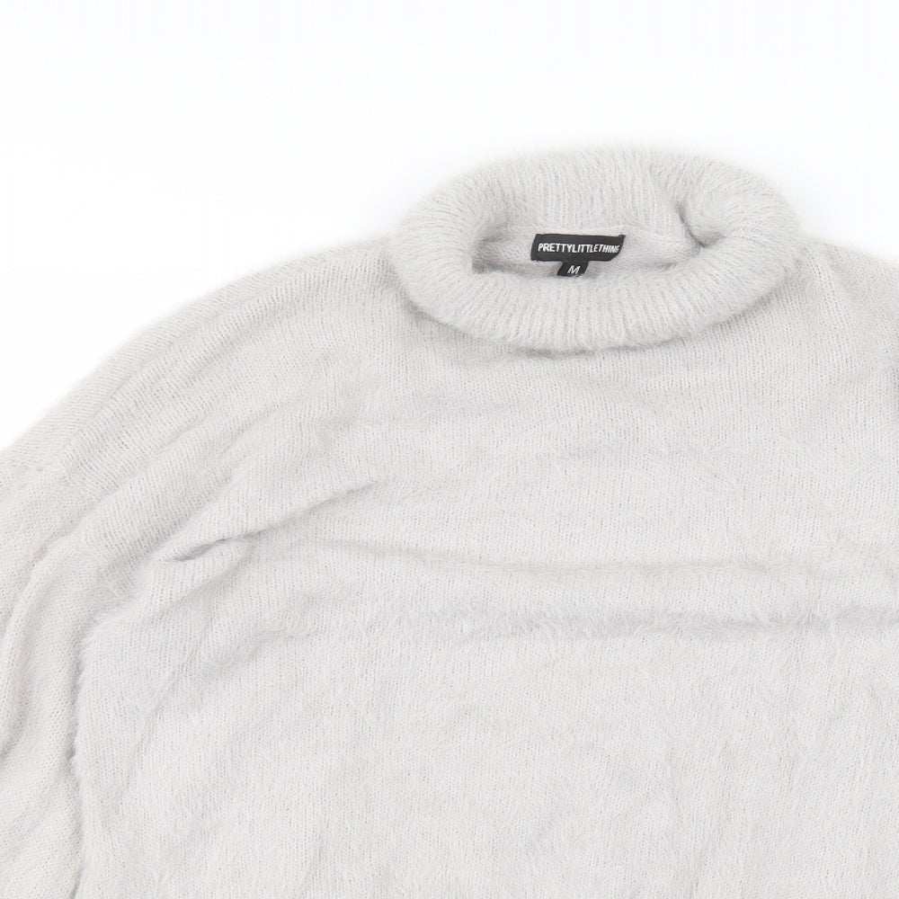 PRETTYLITTLETHING Womens Grey   Pullover Jumper Size M
