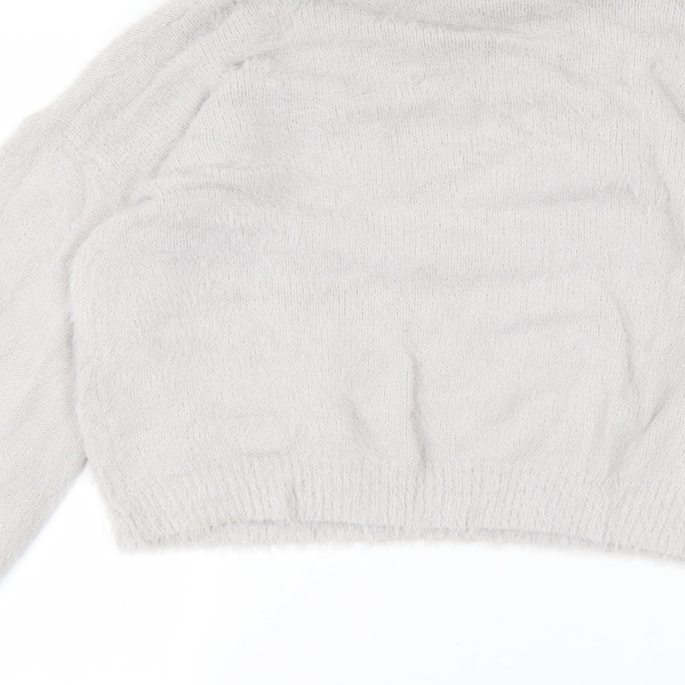 PRETTYLITTLETHING Womens Grey   Pullover Jumper Size M