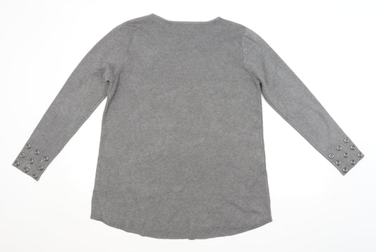ZUPPE Womens Grey   Pullover Jumper Size M