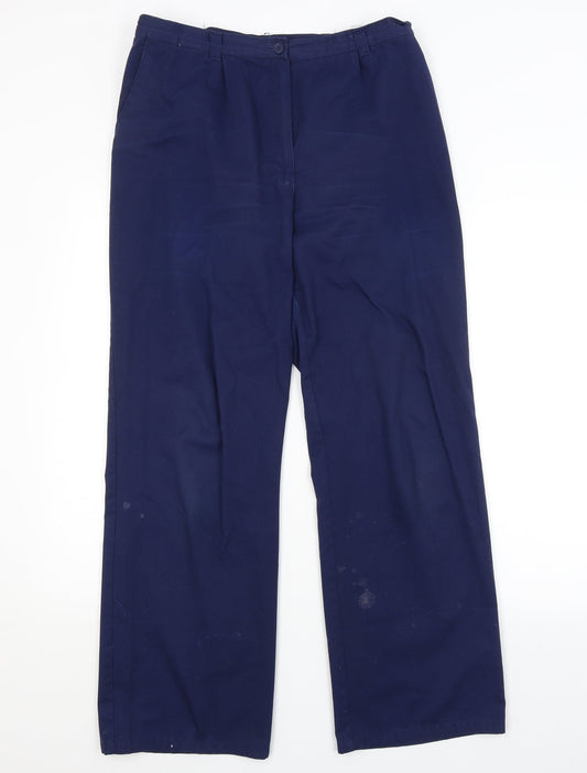 RIZNER Womens Blue   Trousers  Size 14 L30 in