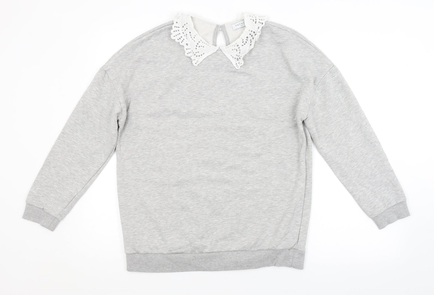 Papaya Womens Grey   Pullover Sweatshirt Size 10
