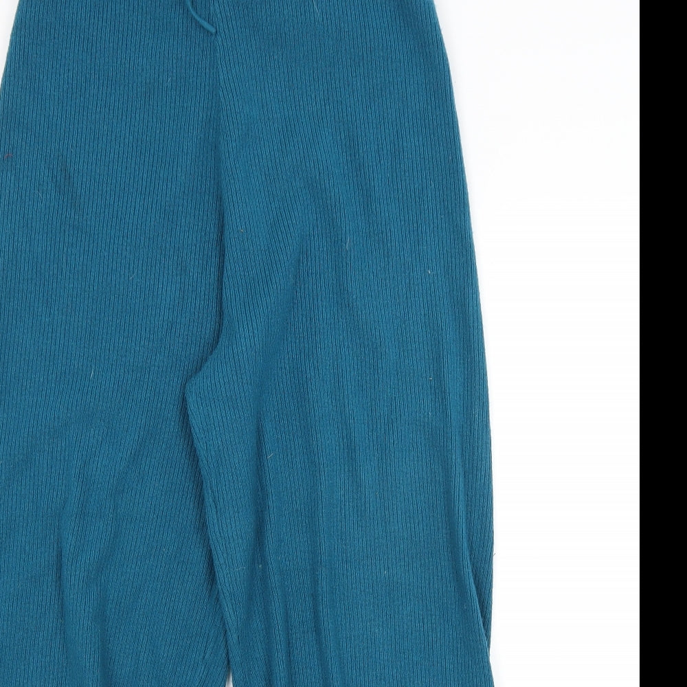 PRETTYLITTLETHING Womens Blue   Sweatpants Trousers Size 12 L24 in