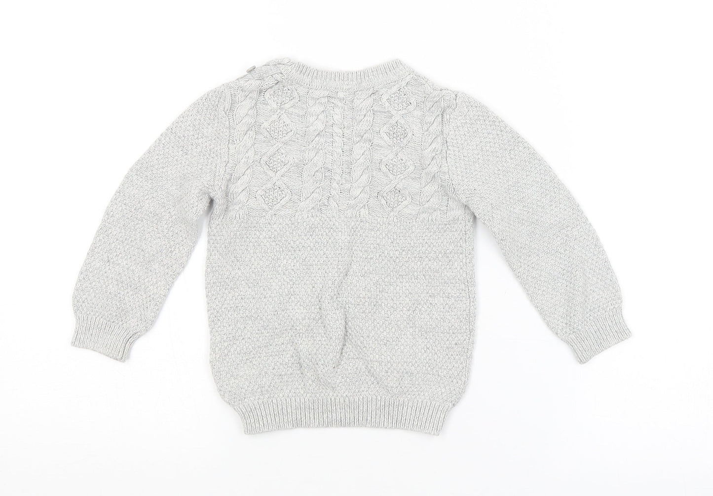 F&F Baby Grey Argyle/Diamond  Pullover Jumper Size 9-12 Months