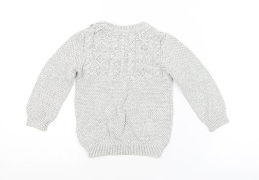 F&F Baby Grey Argyle/Diamond  Pullover Jumper Size 9-12 Months