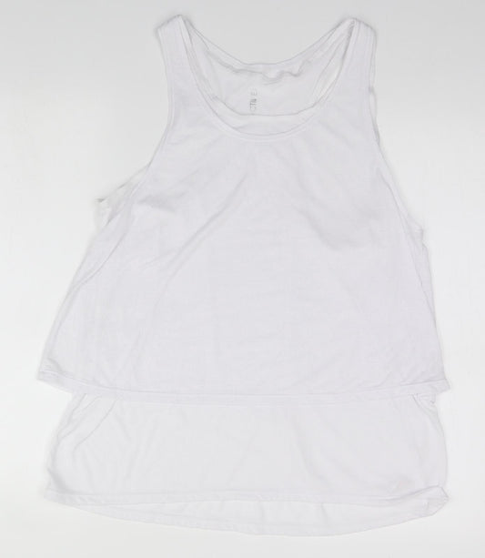 Active Womens White   Basic Tank Size 16