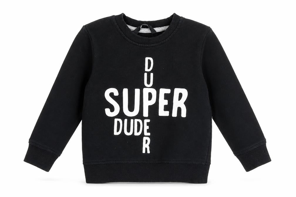 George Boys Black   Pullover Jumper Size 2-3 Years  - Super Duper Dude