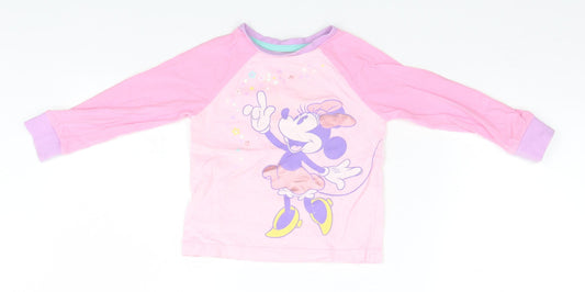 Disney Girls Pink   Basic T-Shirt Size 2 Years  - Mini Mouse