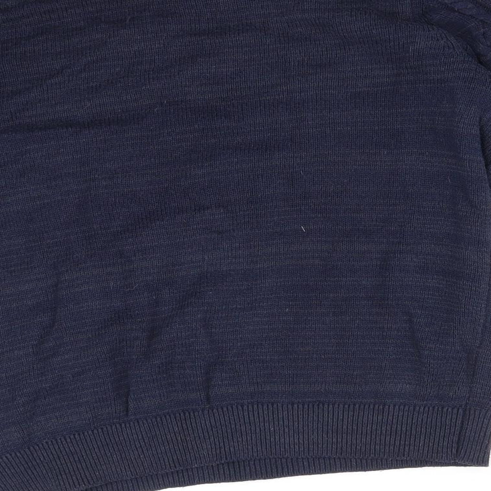 H&M Mens Blue Striped  Pullover Sweatshirt Size L