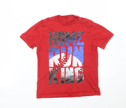 Gap Boys Red   Basic T-Shirt Size 8 Years  - HOME RUN KING