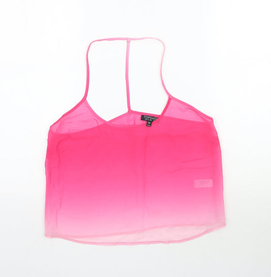 Topshop Womens Pink   Camisole Blouse Size 10  - Ombre two tone