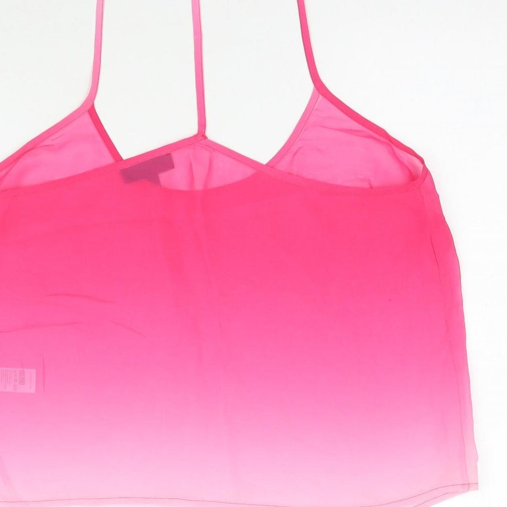 Topshop Womens Pink   Camisole Blouse Size 10  - Ombre two tone