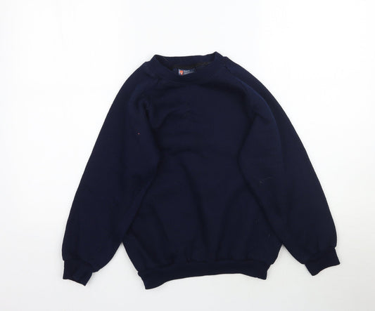 Back to school Girls Blue   Pullover Sweatshirt Size L