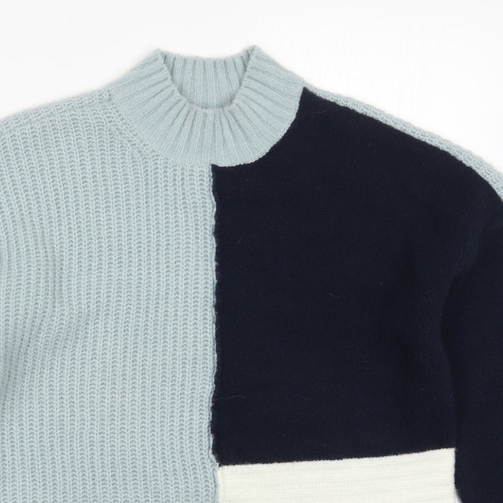 Roman Womens Blue  Knit Pullover Jumper Size 10  - Colourblock