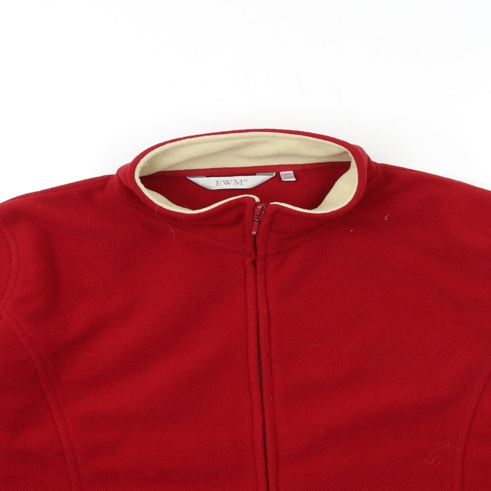 EWM Womens Red  Fleece Jacket  Size 18