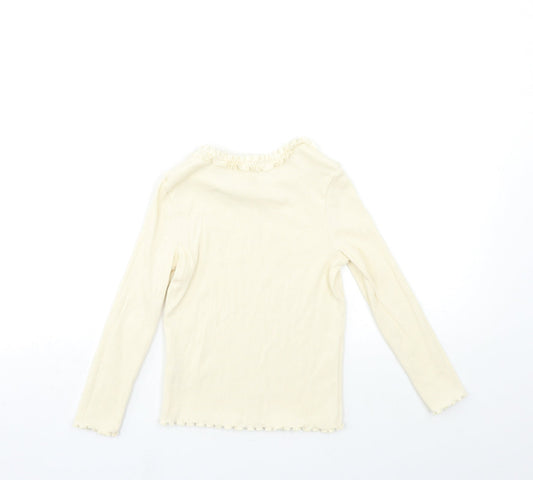 George Girls Beige   Basic T-Shirt Size 5-6 Years