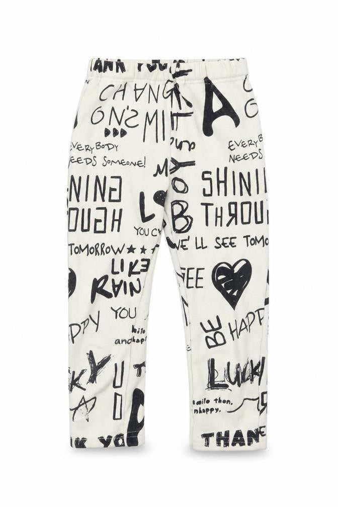 Preworn Girls White Geometric  Sweatpants Trousers Size 7 Years