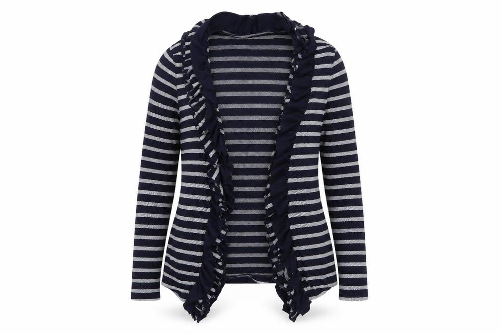 Preworn Womens Multicoloured Striped  Cardigan Jumper Size 14