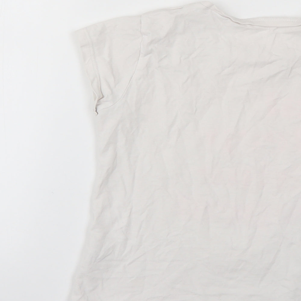 George Girls White   Basic T-Shirt Size 9-10 Years