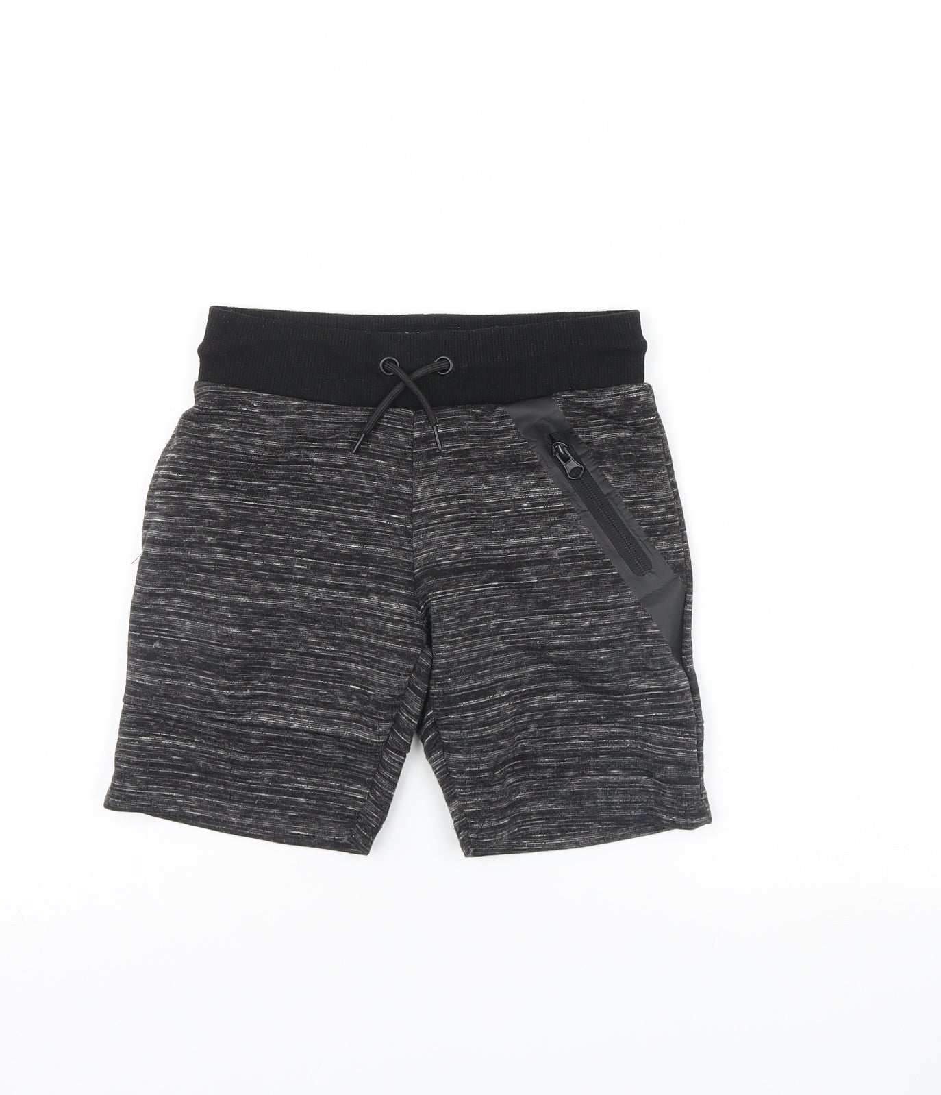Primark Boys Black Herringbone  Sweat Shorts Size 6 Years