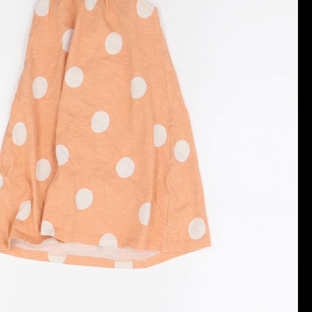 TU Girls Orange Polka Dot  Shift  Size 12 Months