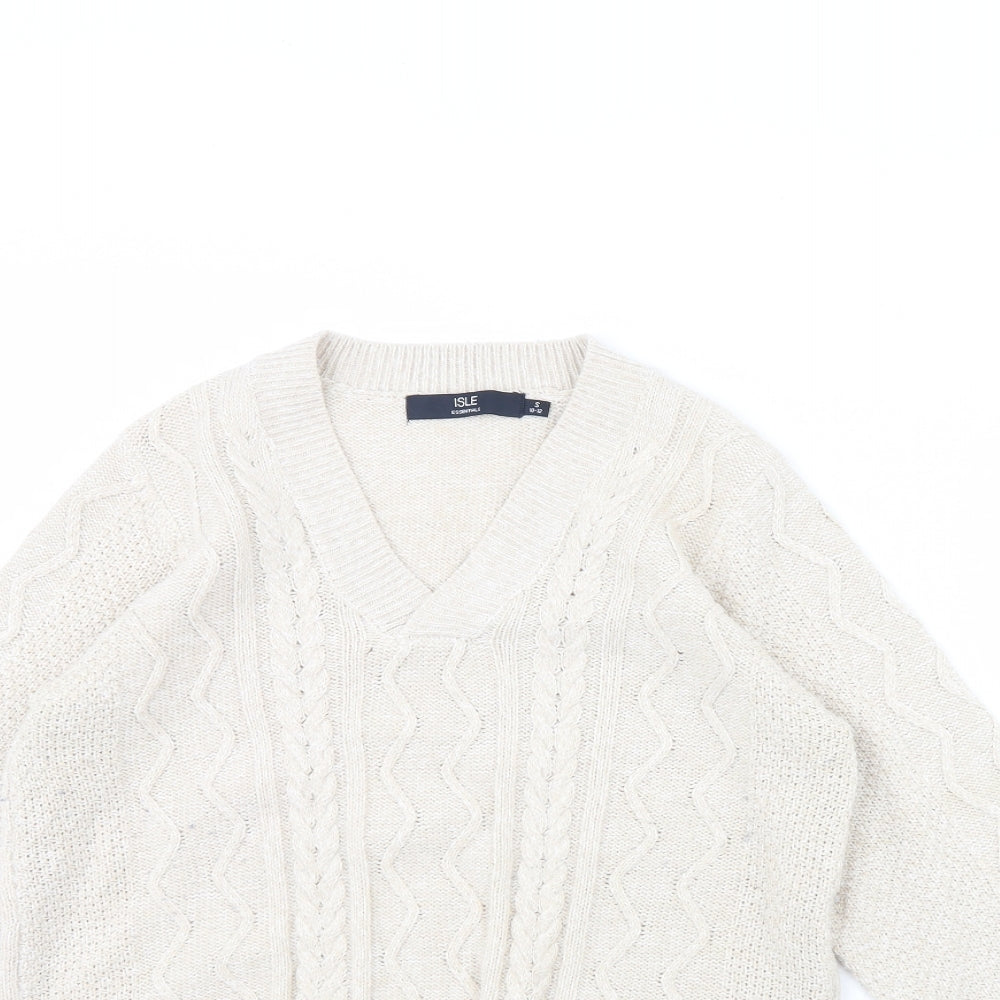 Isle Womens Beige   Pullover Jumper Size S