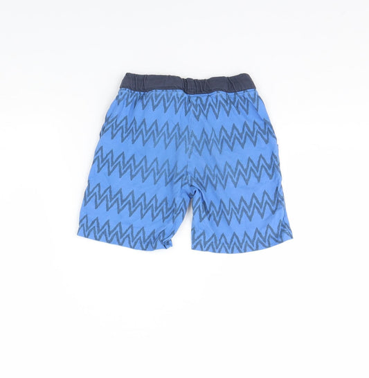 H&M Boys Blue Geometric  Sweat Shorts Size 5 Years