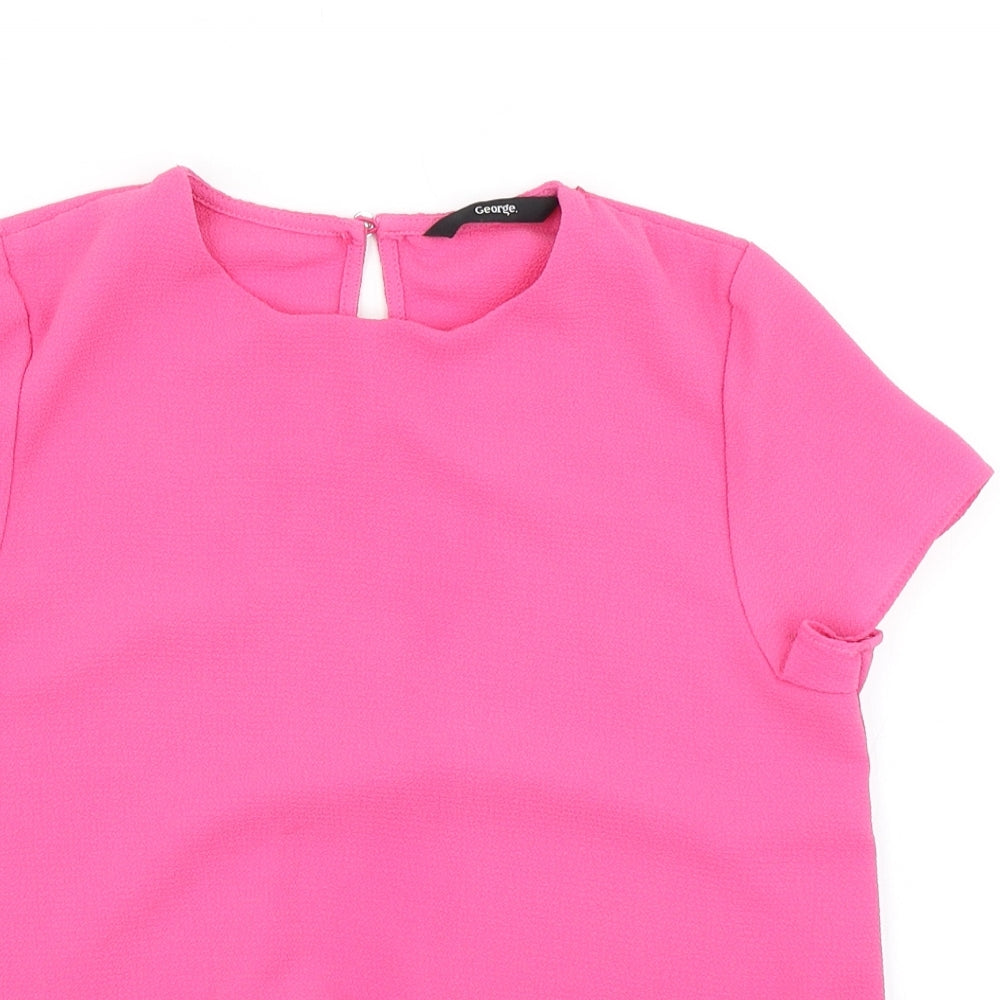 George Girls Pink   Basic Blouse Size 10 Years
