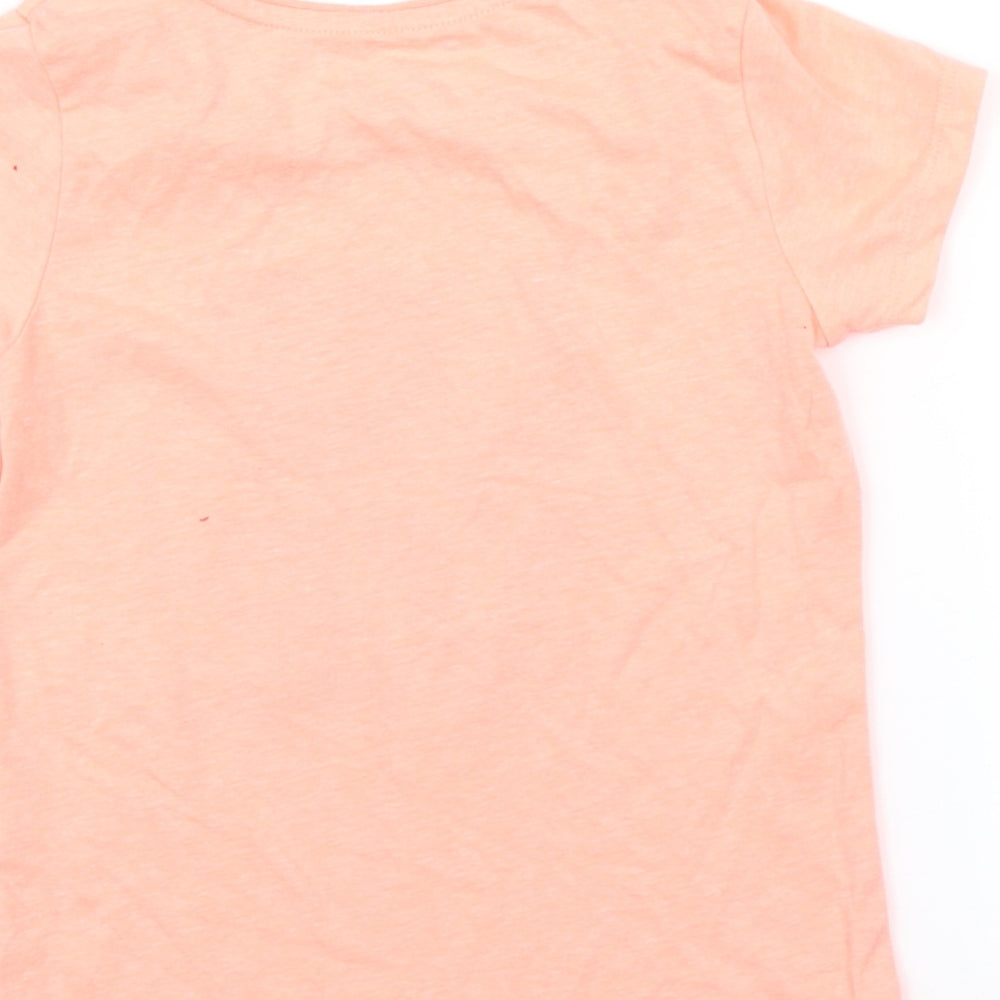 Primark Girls Orange   Basic T-Shirt Size 5-6 Years