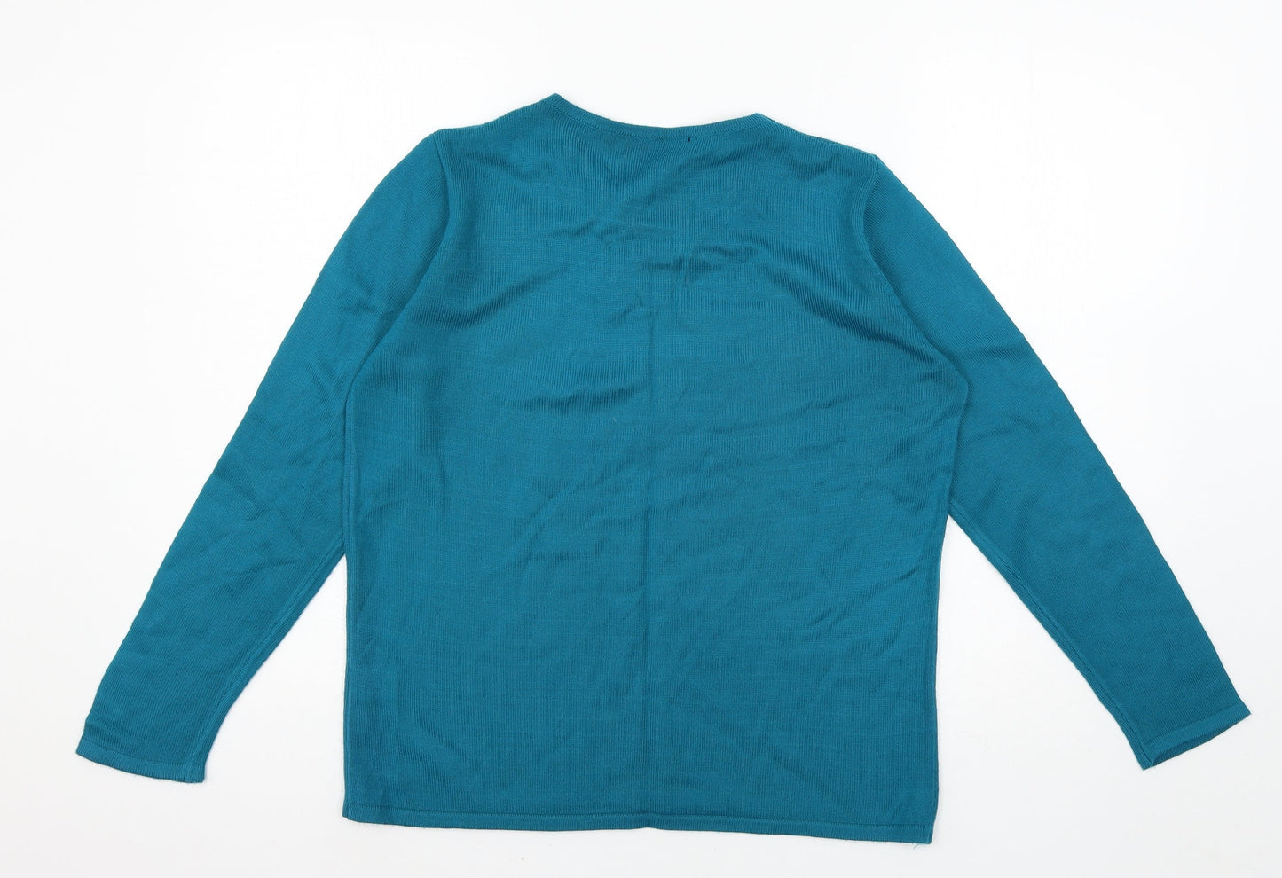 Alexara Womens Blue  Knit Pullover Jumper Size M