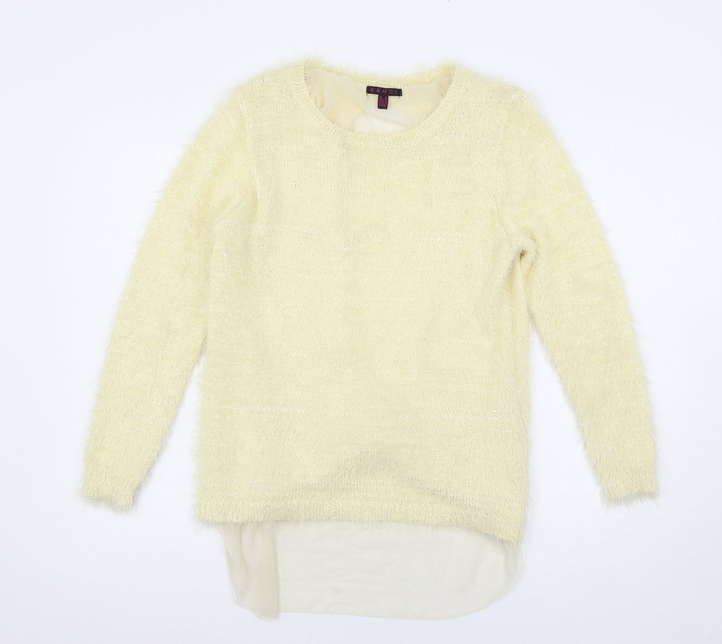 Mandi Womens Ivory  Knit Pullover Jumper Size 12