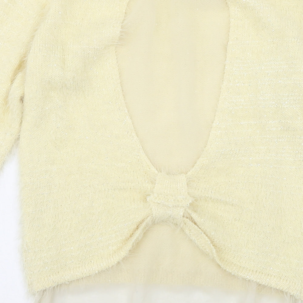 Mandi Womens Ivory  Knit Pullover Jumper Size 12