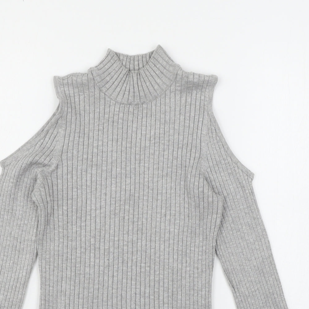 Verve Ami Womens Grey  Knit Pullover Jumper Size M
