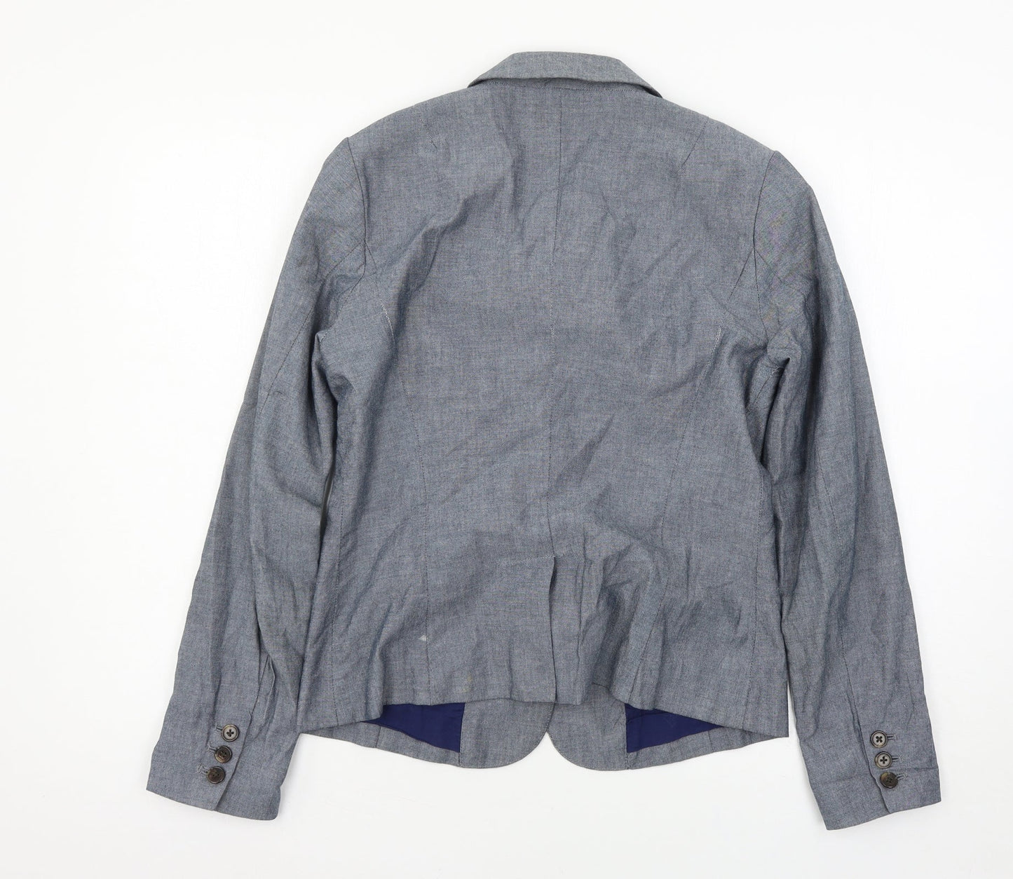 Gap Womens Blue Striped  Jacket Blazer Size 4
