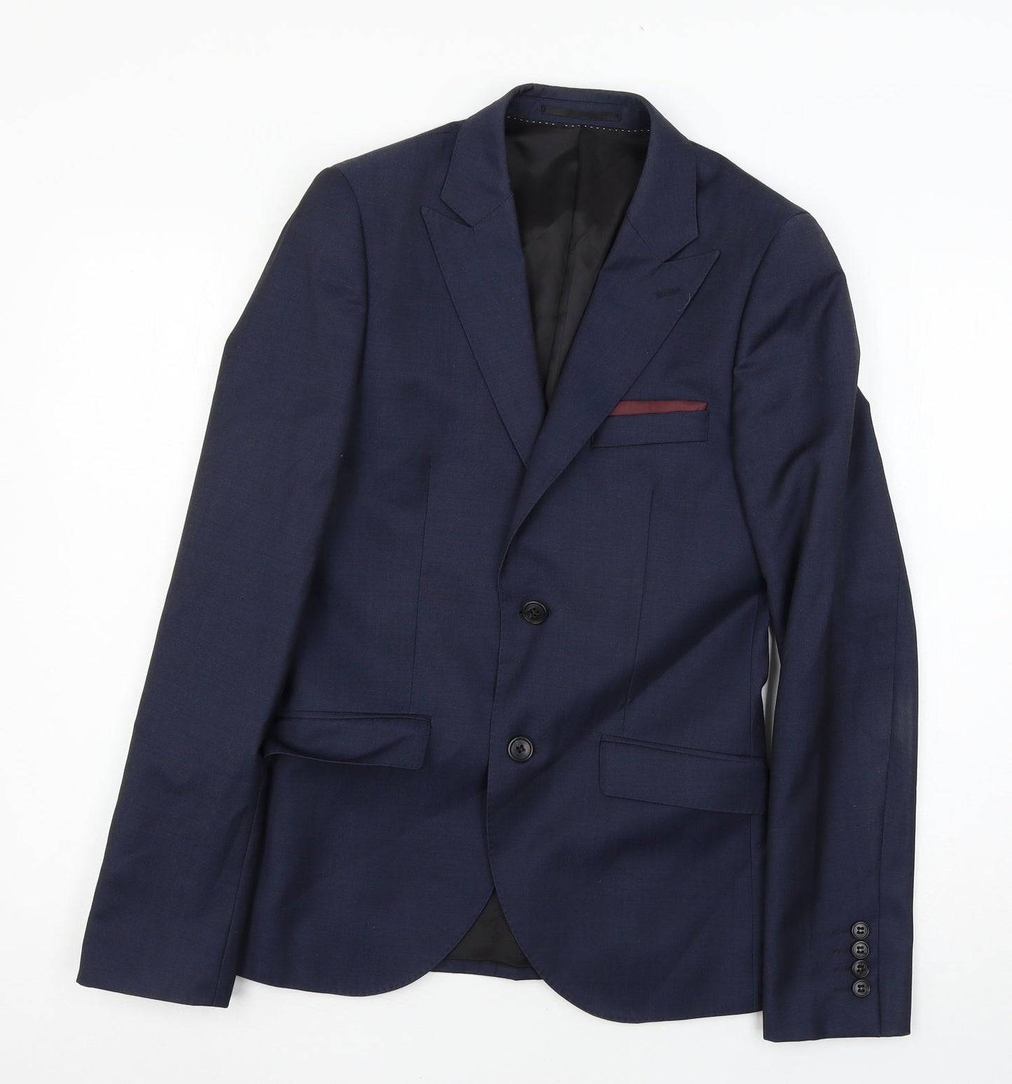 Topman Mens Blue   Jacket Suit Jacket Size S