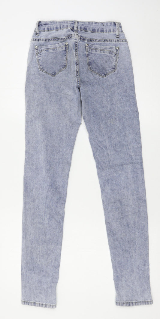 Preworn Womens Blue  Denim Skinny Jeans Size 6 L20 in