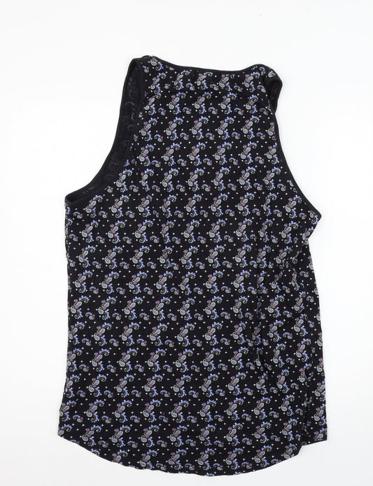 Teeink Womens Multicoloured Paisley Jersey Basic Tank Size M