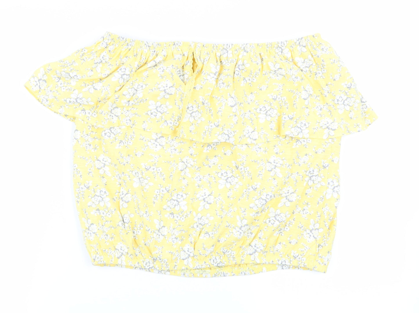 NEXT Womens Yellow Floral  Basic Blouse Size 10