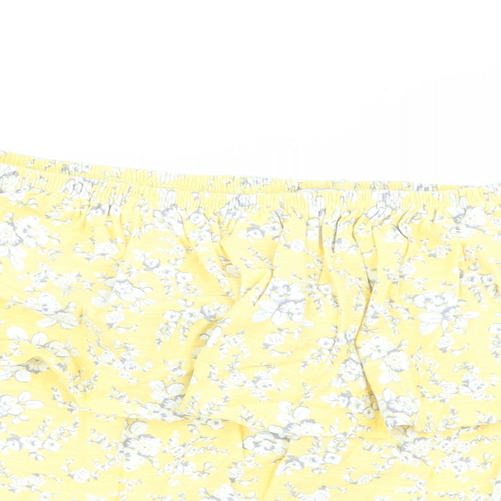NEXT Womens Yellow Floral  Basic Blouse Size 10