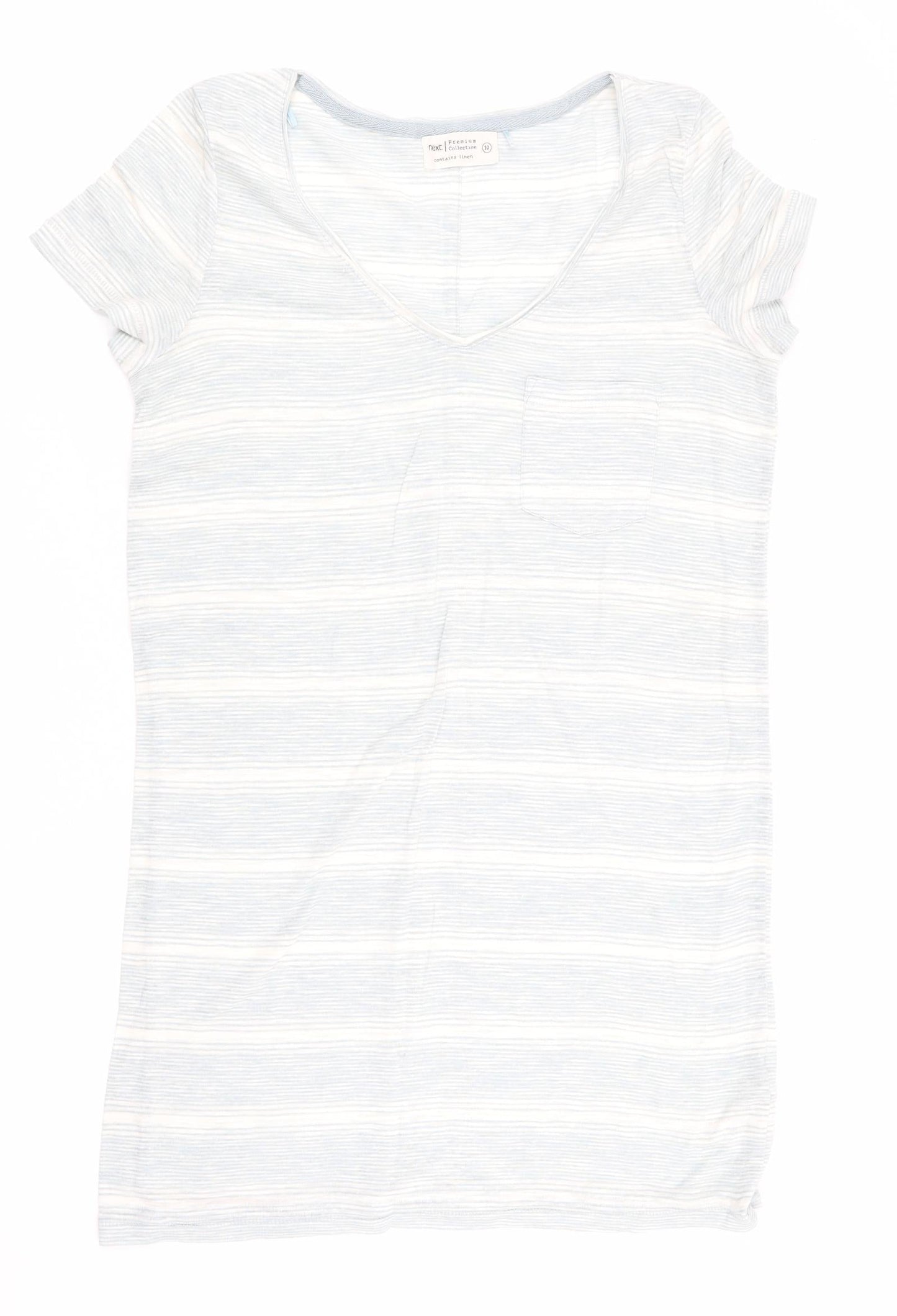 NEXT Womens Multicoloured Striped  Basic T-Shirt Size 10