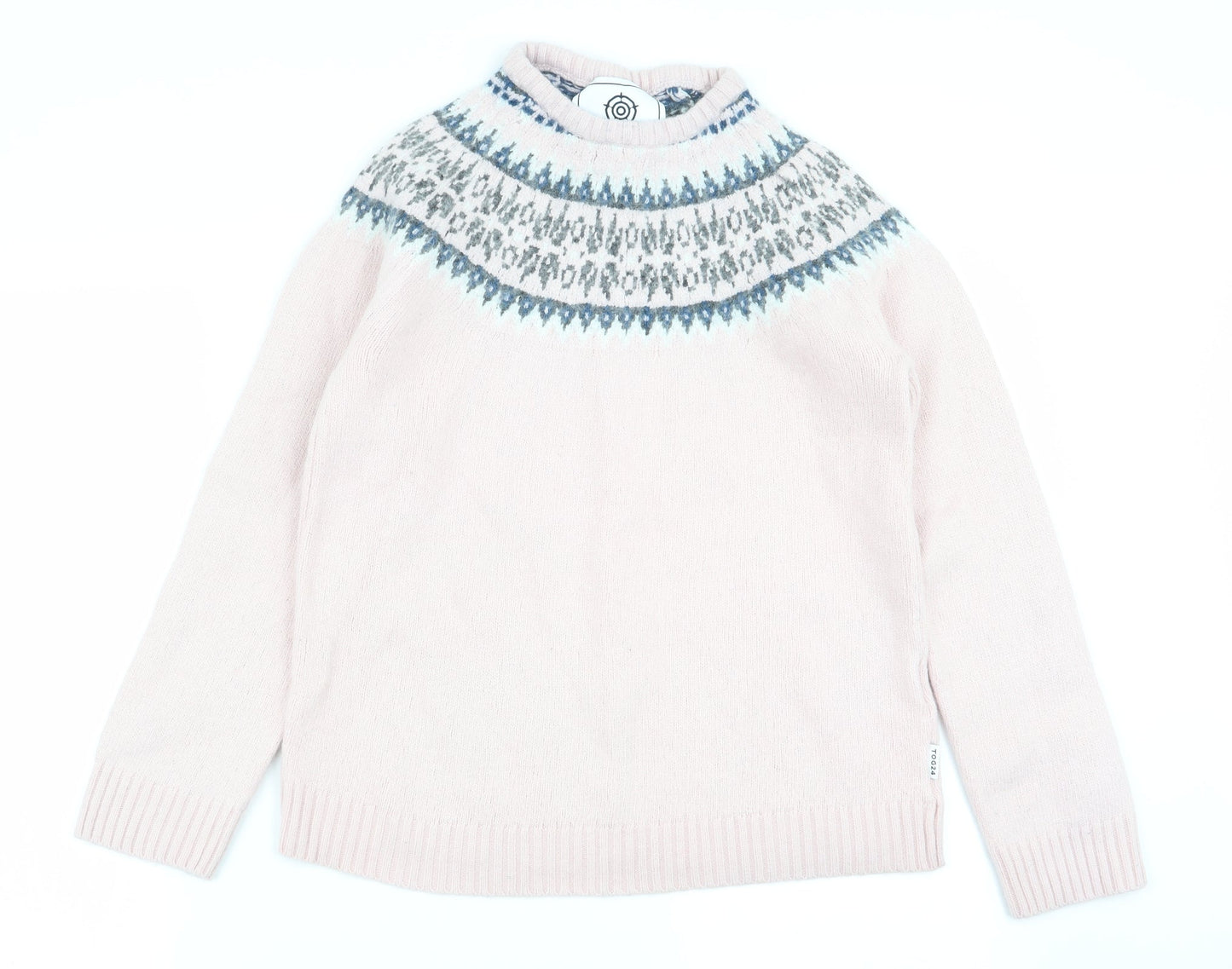 togg24 Womens Pink Geometric  Pullover Jumper Size 14