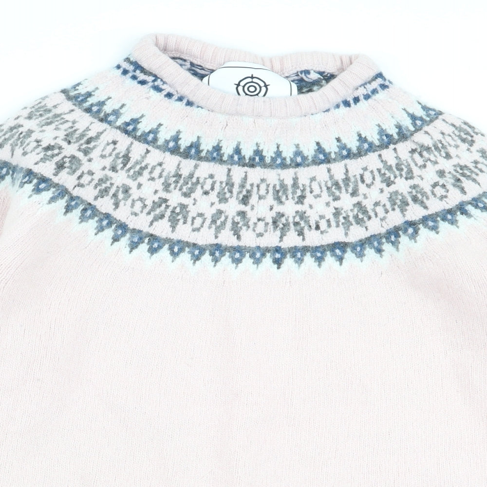 togg24 Womens Pink Geometric  Pullover Jumper Size 14