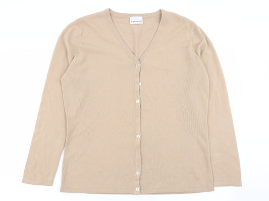 essence Womens Beige   Cardigan Jumper Size 16