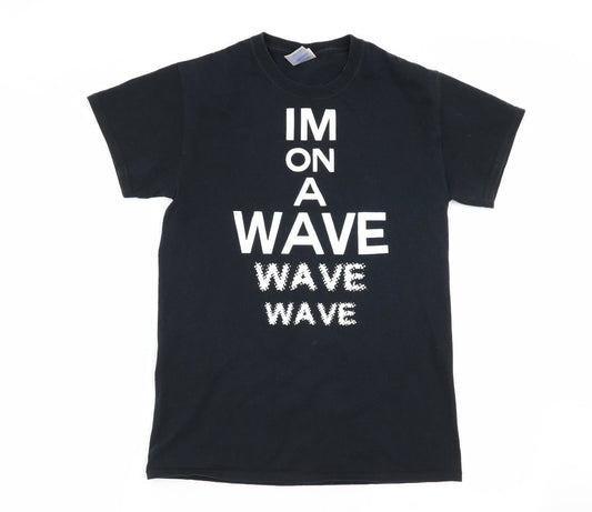 Gildan Mens Black    T-Shirt Size S