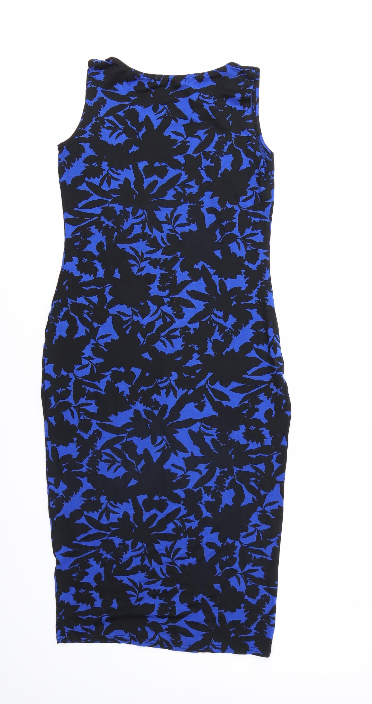 Select Womens Blue Floral  Fit & Flare  Size 8