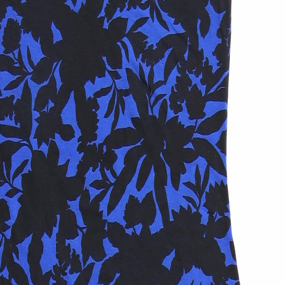 Select Womens Blue Floral  Fit & Flare  Size 8