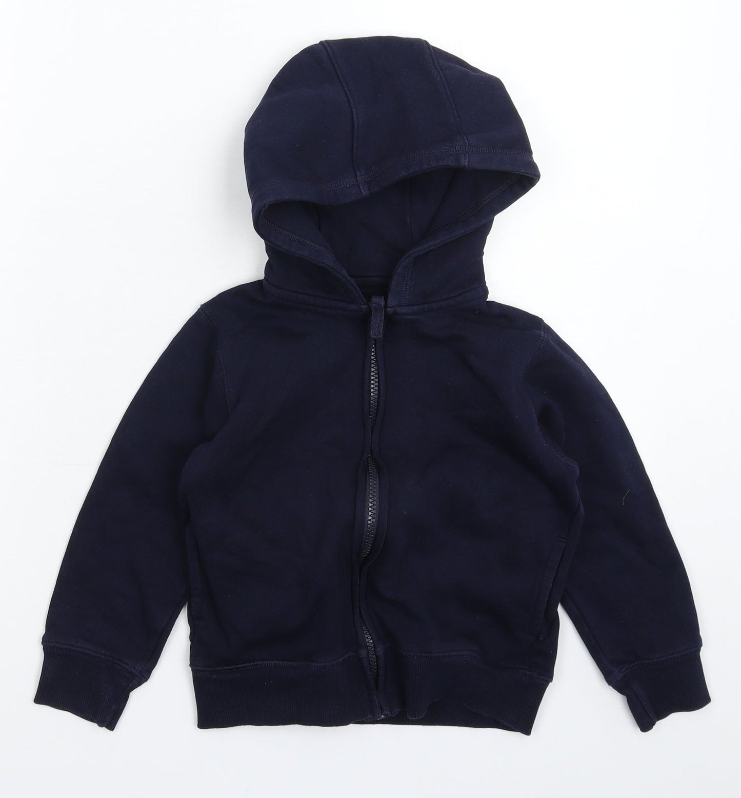 Preworn Boys Blue   Full Zip Hoodie Size 6-7 Years